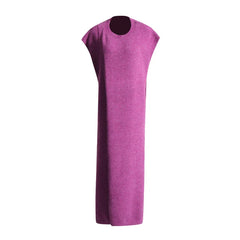 Solid Round Neck Knitted Top + High Waisted Straight Leg Pants