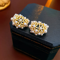 Retro Palace Style Pearl Earrings