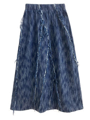 Retro Denim A-Line Skirt