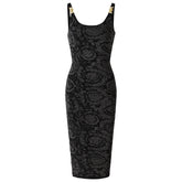 Jacquard Waistband Knitted Dress