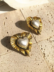 Retro Exaggerated Heart-Shaped Earrings
