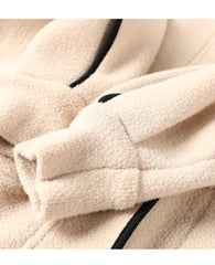 Woolen Long Sleeved Large Spliced Jacket