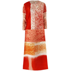 Casual Print Pleated A-Line Dress