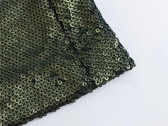 Sequin Embellished A-line Hip-Hugging Skirt