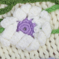 Striped Loose Long Sleeved 3D Flower Sweater