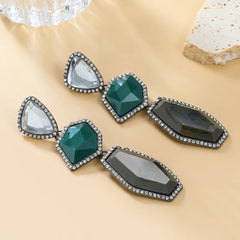 Pre Order: Bohemian Multi-Layer Polygonal Color Blocking Earrings