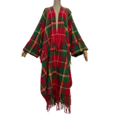 Cozy Warm Plaid Tassel Cardigan - WINI