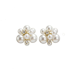 Pearl Flower Stud Earrings