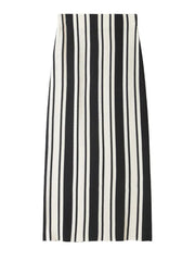 Striped Knitted High Waist Long Skirt