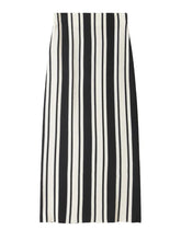 Striped Knitted High Waist Long Skirt