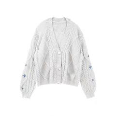 Twinkle Sleeves Buttoned Knitted Cardigan