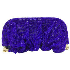 Sparkling Diamond Cloud Wrinkled Dumpling Clutch Bag