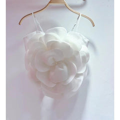 Solid 3D Floral Sling Top