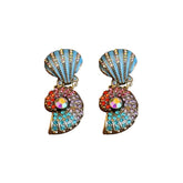 Shell Star Double Pearl Necklace + Shell Earrings