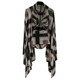 Geometric Hollow Fixed Frame Batwing Top