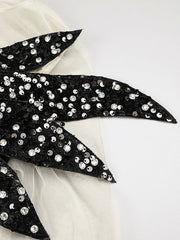 Sequins Velvet Mesh Patchwork Mini Dress