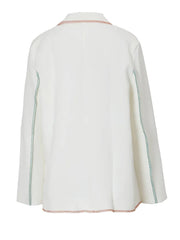 Stitched V-Neck Long Sleeve Loose Fit Blazers