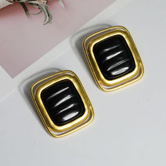Rectangular Retro Stud Earrings