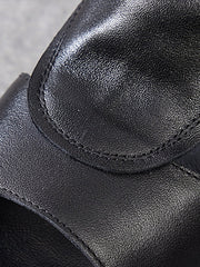 Casual Solid Color Hollow Out Fish Mouth Zip-up Platform Shoes