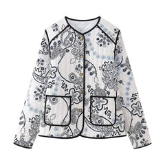 Vintage Paisley Floral Quilted Jacket