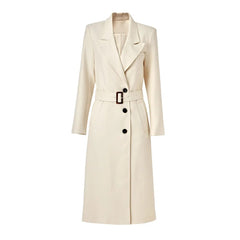 Warm Woolen Solid Long Coat