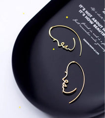 Minimalist Face Earrings