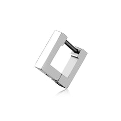Geometric Smooth Titanium Steel Square Earrings