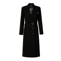Warm Woolen Solid Long Coat