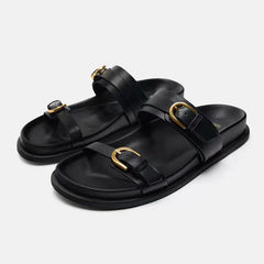 Open Toe Buckle Beach Sandals