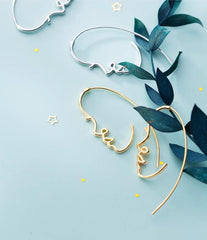 Minimalist Face Earrings