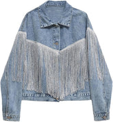 Vintage Loose Tassel Short Denim Jacket