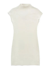 Solid Stretch Knit Bodycon Mini Dress