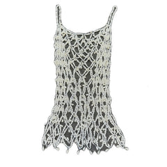 Handmade Beaded Diamond Hollow Out Dress