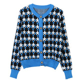 Casual Star Button Down Knitted Cardigan