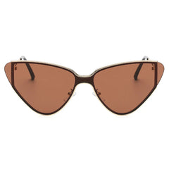 Classic Large Frame Metal Cat Eye Sunglasses