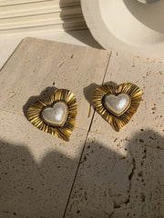 Retro Exaggerated Heart-Shaped Earrings