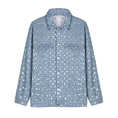 Pre Order: Blue Sequin Embellished Denim Jacket
