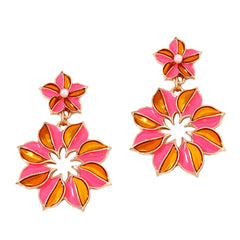 Retro Exaggerated Flower Earrings