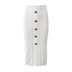 Stretch Knitted Sheath Midi Skirt