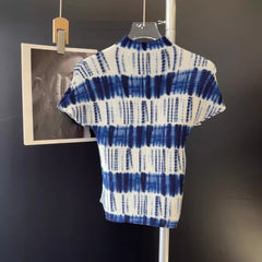 Short Sleeve Pleated Top + Pleated Skirt