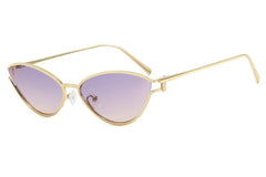 Cat Eye Hollowed Out Metal Sunglasses
