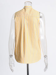 Twisted Stripe Polo Top