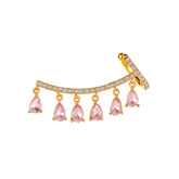 One Piece Crystal Inlay Stud Earring