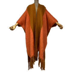 Stylish Luxury Poncho Tassels Loose Cardigan - WINI