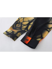 Printed Loose Drape Long Sleeved Shirt