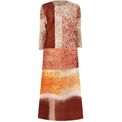 Casual Print Pleated A-Line Dress