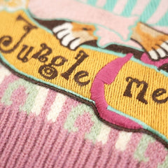 Vintage Cat Jacquard Embroidery Knitted Casual Sweater