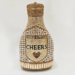 Pre Order: Bottle Crystal Evening Clutch Bag