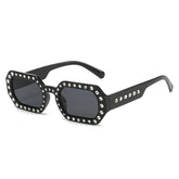 Diamond Inlaid Small Frame Sunglasses