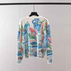 Hand Painted Horse Knitted Sweater
